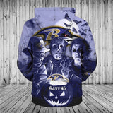 Buy Baltimore Ravens Hoodies Halloween Horror Night 20% OFF Now