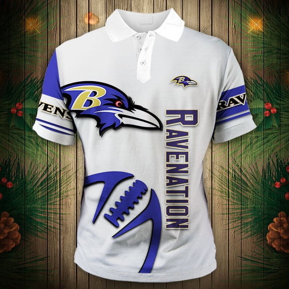 20% OFF Best Men’s White Baltimore Ravens Polo Shirt For Sale