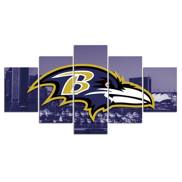 Up To 30% OFF Baltimore Ravens Wall Decor Night City Canvas Print