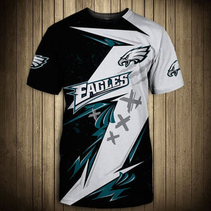 Black & White Philadelphia Eagles T Shirt Mens Footballfan365