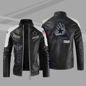 Block Leather Dallas Cowboys Jacket Footballfan365