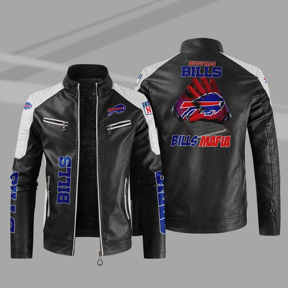 Buy Block Buffalo Bills Leather Jacket - Get 25% OFF Now