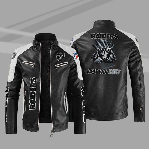 Buy Block Las Vegas Raiders Leather Jacket - Get 25% OFF Now
