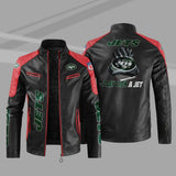 Buy Block New York Jets Leather Jacket - Get 25% OFF Now