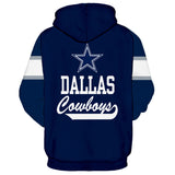 Blue Dallas Cowboys Pullover Hoodies 3D Footballfan365