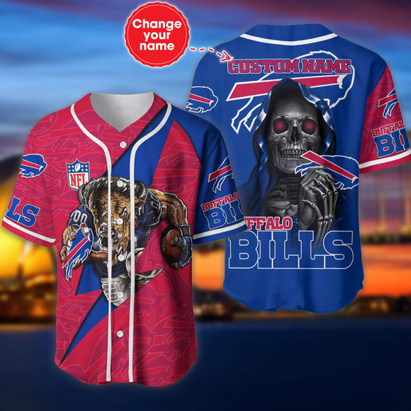 20% OFF Best Buffalo Bills Baseball Jersey Skull Custom Name
