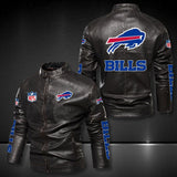 30% OFF Buffalo Bills Faux Leather Varsity Jacket - Hurry! Offer ends soon