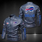 30% OFF Buffalo Bills Faux Leather Varsity Jacket - Hurry! Offer ends soon