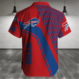 15% OFF Men's Buffalo Bills Shirt Stripes Short Sleeve