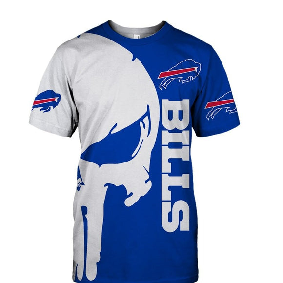 15% OFF Men's Buffalo Bills T Shirt Punisher Skull