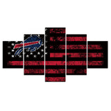 30 % OFF Buffalo Bills Wall Art American Flag Canvas Print