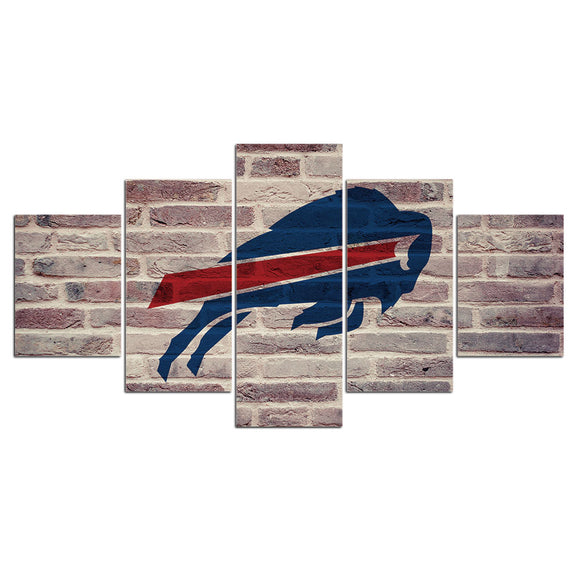 30% SALE OFF Buffalo Bills Wall Art Brick Wall Canvas Print
