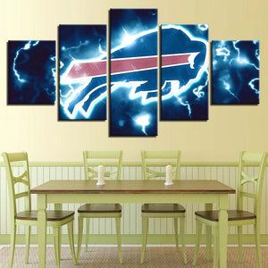 Up To 30% OFF Buffalo Bills Wall Art Lightning Canvas Print