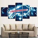 Up To 30% OFF Buffalo Bills Wall Art Lightning Canvas Print