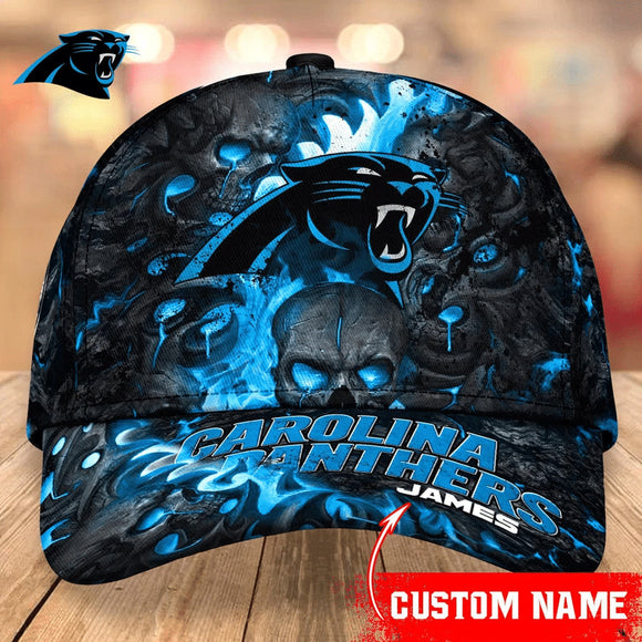 The Best Cheap Carolina Panthers Caps Skull Custom Name