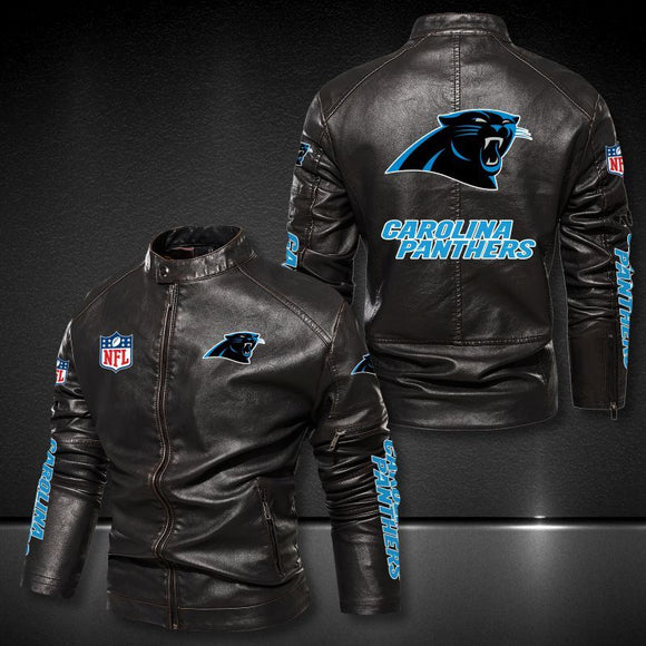 30% OFF Carolina Panthers Faux Leather Varsity Jacket - Hurry! Offer ends soon