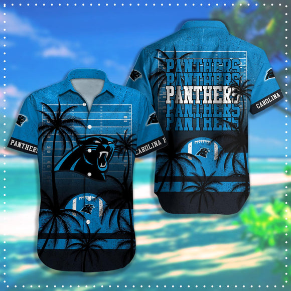 15% SALE OFF Carolina Panthers Hawaiian Shirt Coconut Tree & Ball