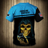 15% SALE OFF Carolina Panthers T-shirt Skull On Back