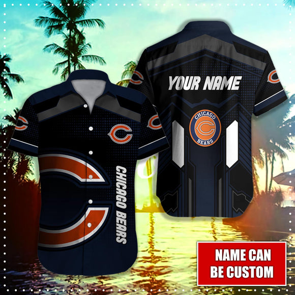 15% OFF Chicago Bears Button Up Shirt Big Logo Custom Name
