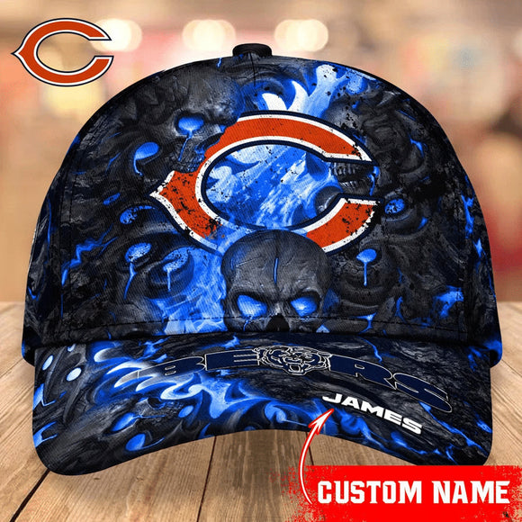 The Best Cheap Chicago Bears Caps Skull Custom Name