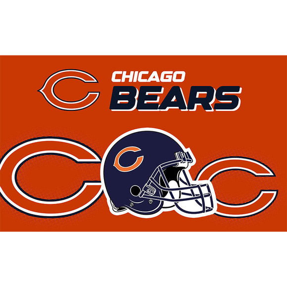 25% OFF Chicago Bears Flag 3x5 Helmet Design Banner - Only Today