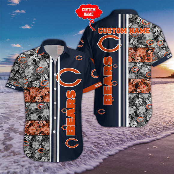 15% SALE OFF Chicago Bears Hawaiian Shirt Custom Name