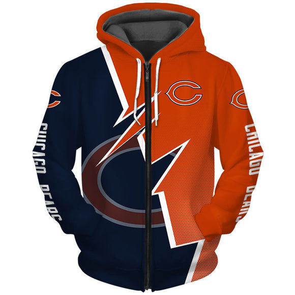 20% OFF Chicago Bears Hoodie Zigzag - Hurry up! Sale Ends in