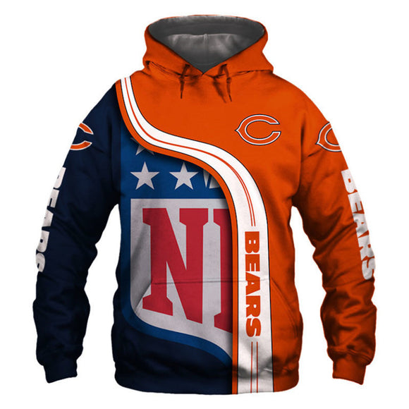 20% OFF Cheap Chicago Bears Hoodies Football 3D No 08 On Sale