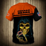 15% SALE OFF Chicago Bears T-shirt Skull On Back