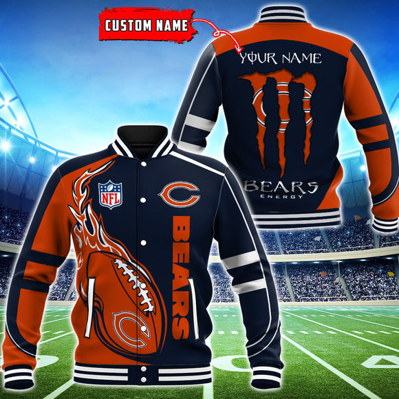 19% OFF Chicago Bears Varsity Jackets Monster Energy Custom Name