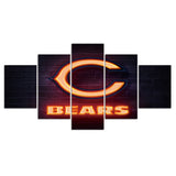 30% SALE OFF Chicago Bears Wall Art Brick Wall Canvas Print