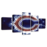 Up To 30% OFF Chicago Bears Wall Art Lightning Canvas Print