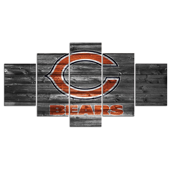 30% OFF Chicago Bears Wall Decor Wooden No 2 Canvas Print