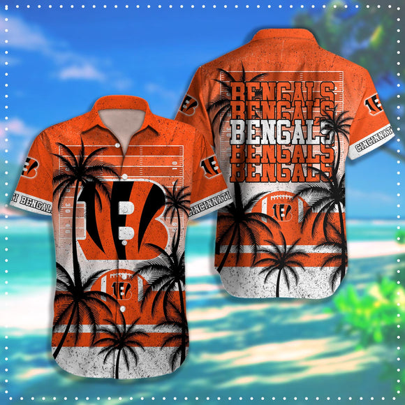 15% SALE OFF Cincinnati Bengals Hawaiian Shirt Coconut Tree & Ball