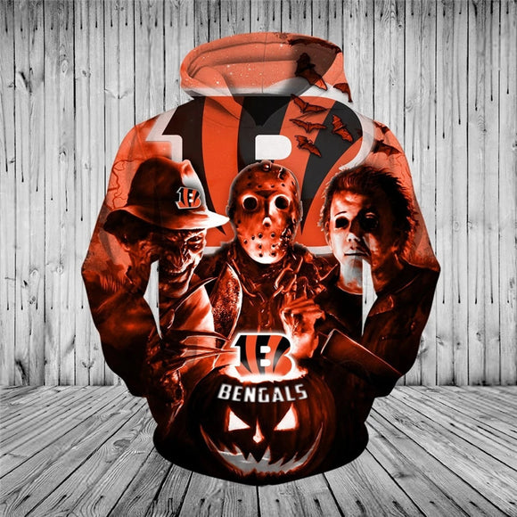 Buy Cincinnati Bengals Hoodies Halloween Horror Night 20% OFF Now