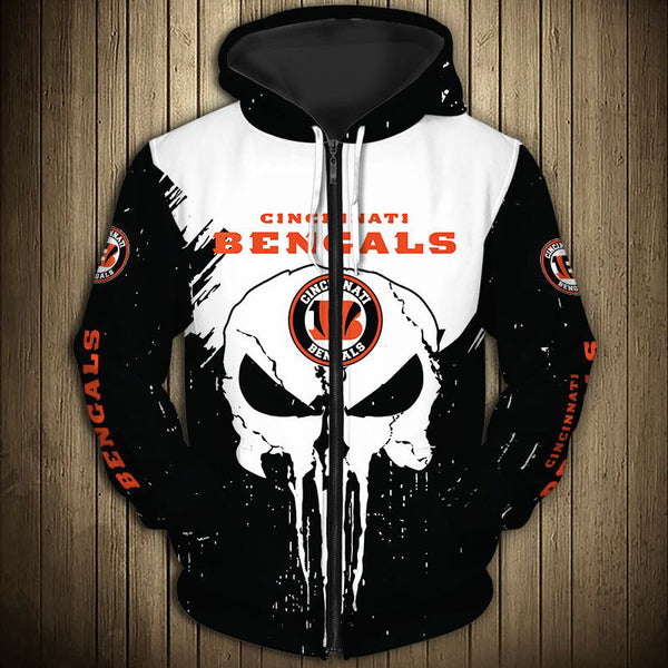 20% OFF Cincinnati Bengals Hoodie Cheap Skull Printed For Men – 4