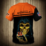 15% SALE OFF Cincinnati Bengals T-shirt Skull On Back