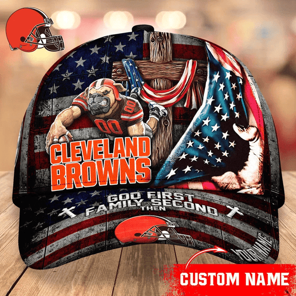 Lowest Price Cleveland Browns Baseball Caps Mascot Flag Custom Name