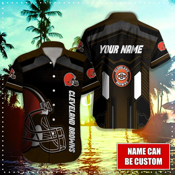15% OFF Cleveland Browns Button Up Shirt Big Logo Custom Name