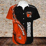 15% OFF Men’s Cleveland Browns Button Down Shirt For Sale