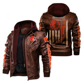 30% OFF Cleveland Browns Faux Leather Jacket - Limited Time Offer