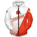 20% SALE OFF Best Cleveland Browns Hoodies 3D Grid Pattern