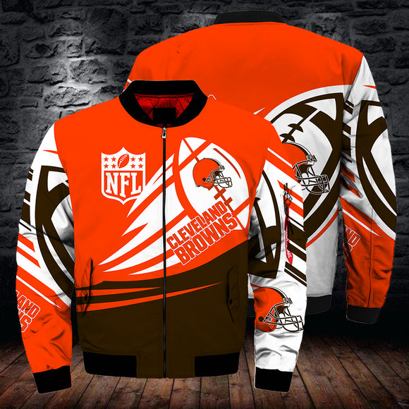 17% OFF Hot Cleveland Browns Jacket Mens Ultra-balls Graphic