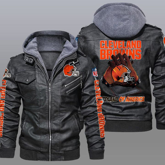 30% OFF New Design Cleveland Browns Leather Jacket For True Fan