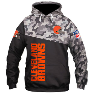20% OFF Cleveland Browns Military Hoodie 3D- Limited Time Sale