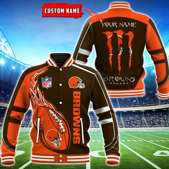 19% OFF Cleveland Browns Varsity Jackets Monster Energy Custom Name