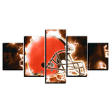 Up To 30% OFF Cleveland Browns Wall Art Lightning Canvas Print