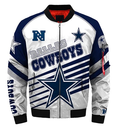 18% OFF Newest NFL Bomber Jacket Men's Dallas Cowboys Jacket Sale