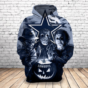 Dallas Cowboys Halloween Hoodie Horror Night Footballfan365