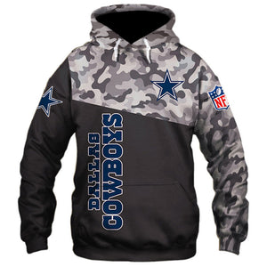 Dallas Cowboys Military Hoodie 3D Footballfan365